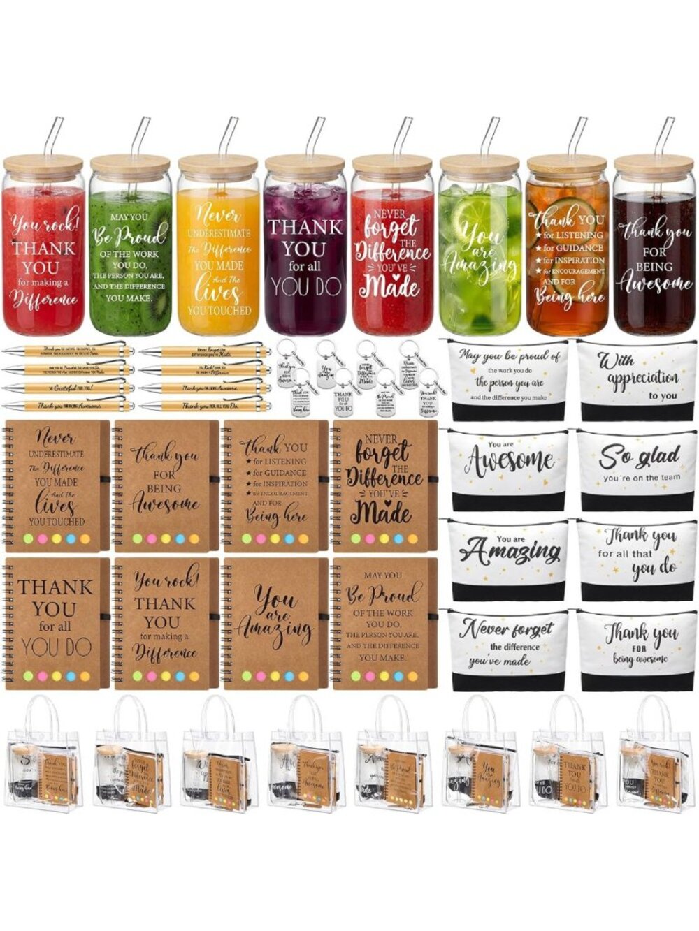 48 Pcs Employee Appreciation Gifts - Perfect Sets for Teachers & Staff
